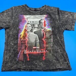 Marvel Studios WandaVision T Shirt Graphic Print Acid Wash Size Medium
